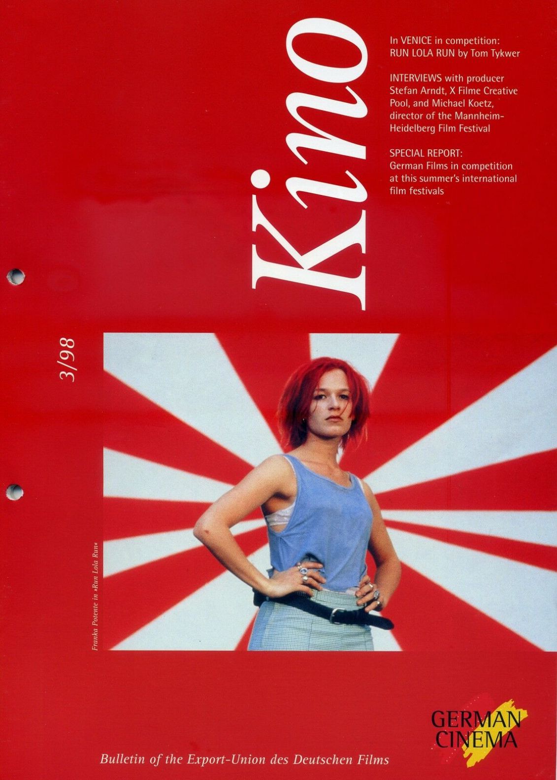 KINO-GERMAN CINEMA magazine side cover Issue 3    1998